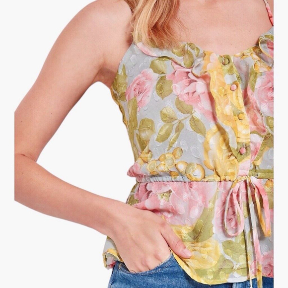 NWT Set Outfit 2 Piece Floral Ruffle Peplum Top and Skirt Matching Lot 4 Medium - Picture 3 of 8